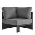 Tahoe Outdoor Patio Powder-Coated Aluminum Modular Corner Chair - Gray Charcoal