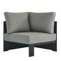 Tahoe Outdoor Patio Powder-Coated Aluminum Modular Corner Chair - Gray Gray