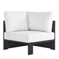 Tahoe Outdoor Patio Powder-Coated Aluminum Modular Corner Chair - Gray White