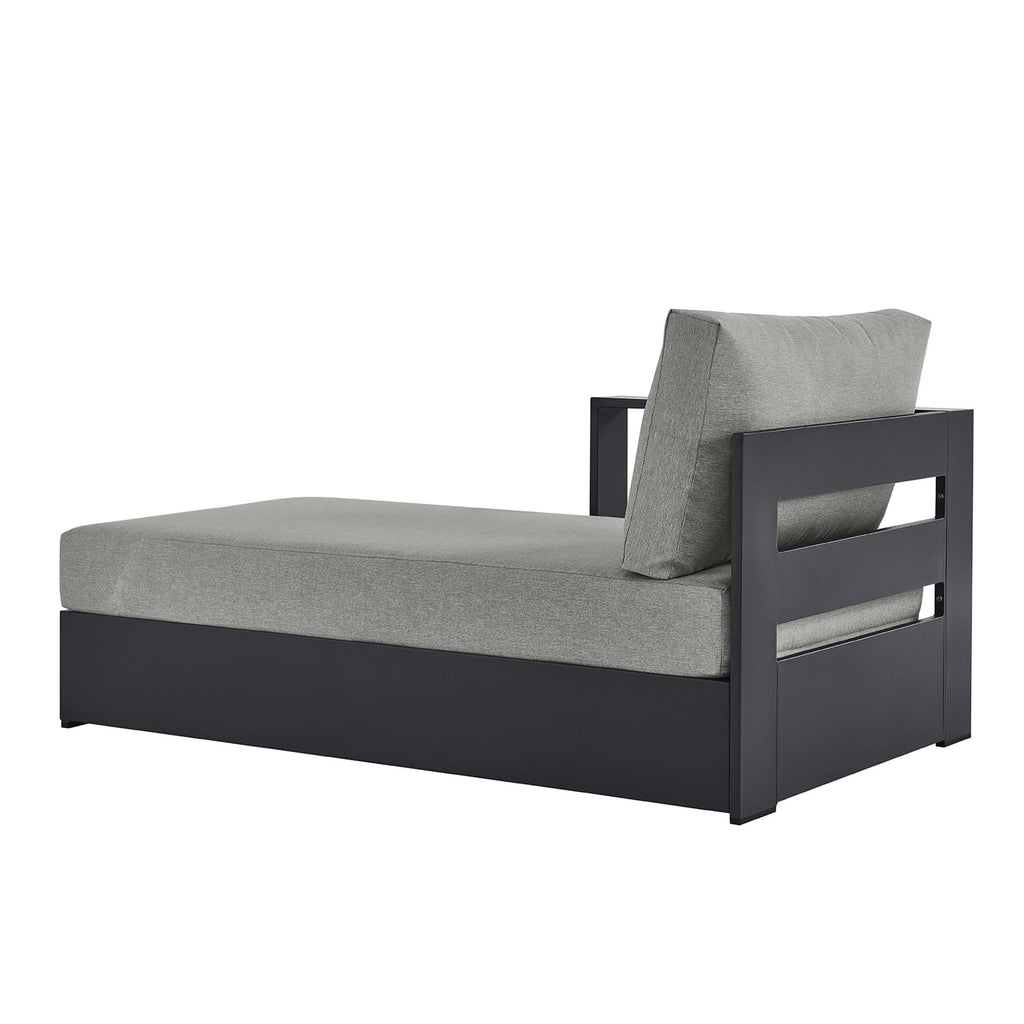 Tahoe Outdoor Patio Powder-Coated Aluminum Modular Left-Facing Chaise Lounge - Gray Gray