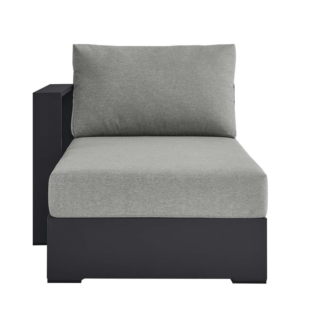 Tahoe Outdoor Patio Powder-Coated Aluminum Modular Left-Facing Chaise Lounge - Gray Gray