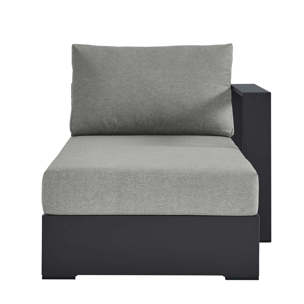 Tahoe Outdoor Patio Powder-Coated Aluminum Modular Right-Facing Chaise Lounge - Gray Gray