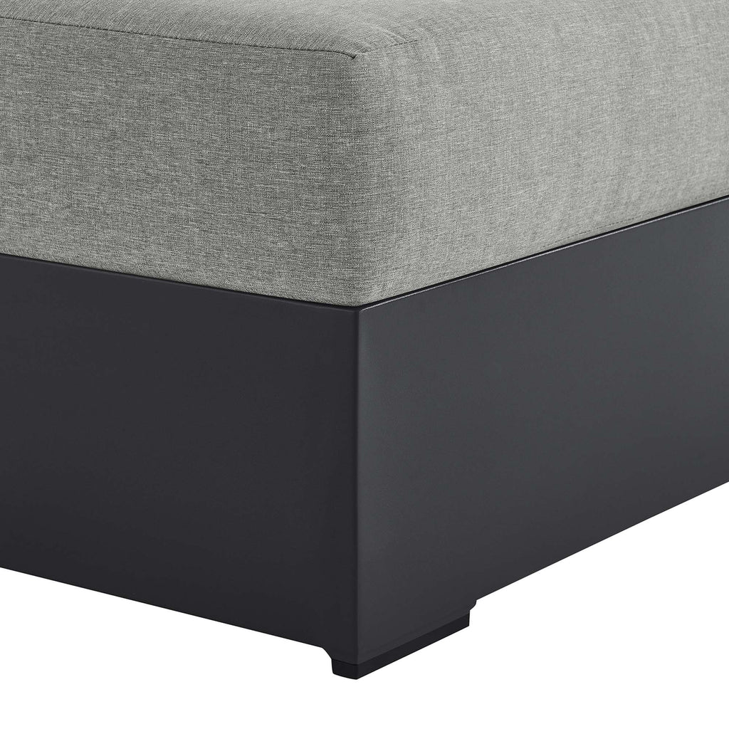 Tahoe Outdoor Patio Powder-Coated Aluminum Modular Right-Facing Chaise Lounge - Gray Gray