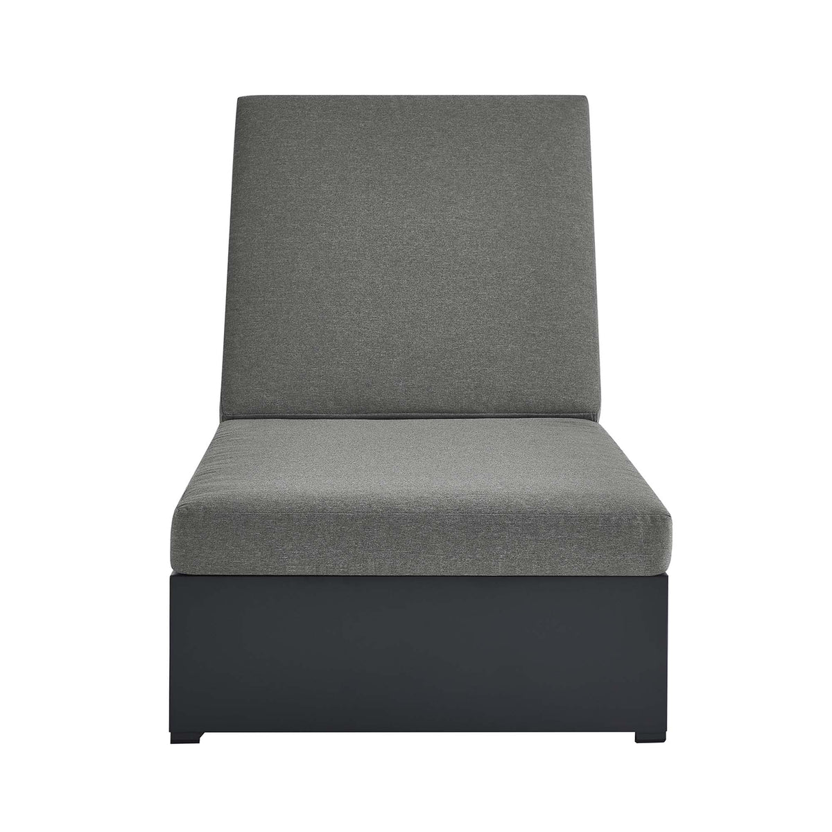 Tahoe Outdoor Patio Powder-Coated Aluminum Chaise Lounge Chair - Gray Charcoal