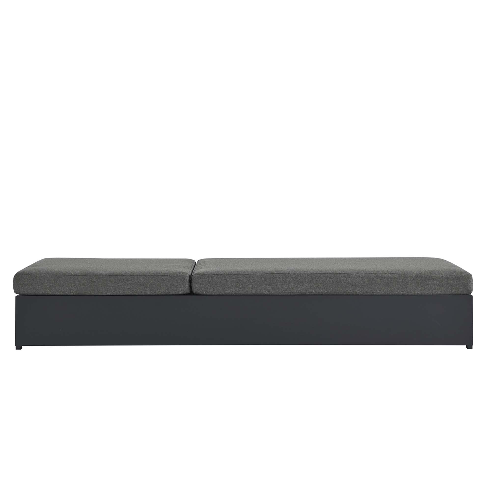 Tahoe Outdoor Patio Powder-Coated Aluminum Chaise Lounge Chair - Gray Charcoal