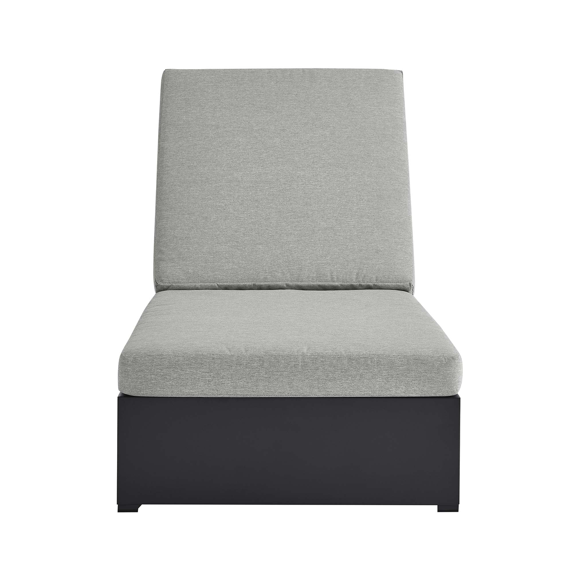 Tahoe Outdoor Patio Powder-Coated Aluminum Chaise Lounge Chair - Gray Gray