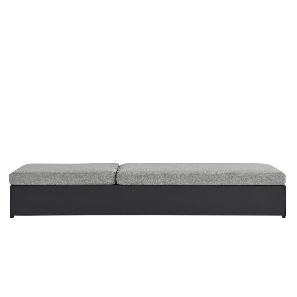 Tahoe Outdoor Patio Powder-Coated Aluminum Chaise Lounge Chair - Gray Gray