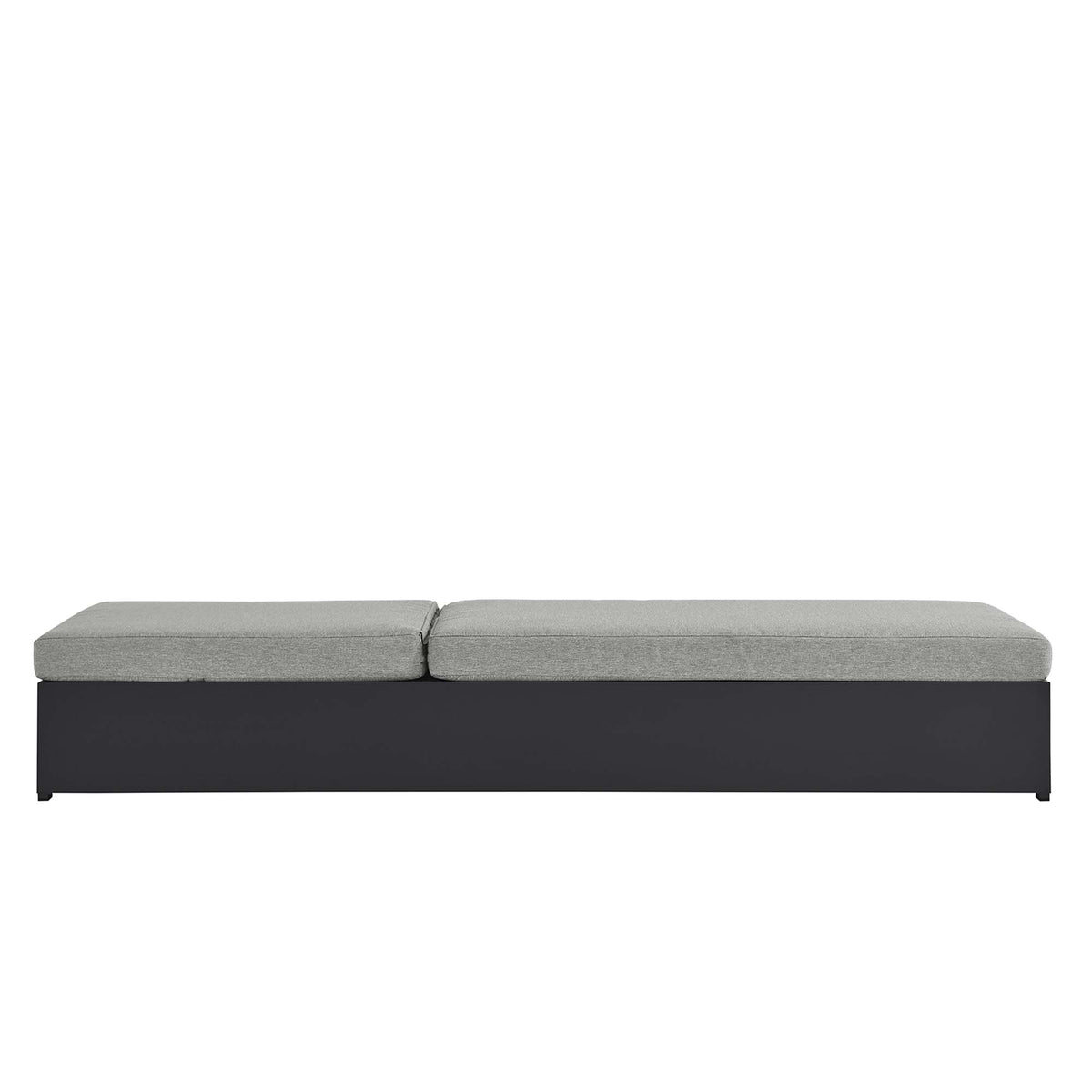 Tahoe Outdoor Patio Powder-Coated Aluminum Chaise Lounge Chair - Gray Gray