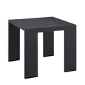 Tahoe Outdoor Patio Powder-Coated Aluminum End Table - Gray
