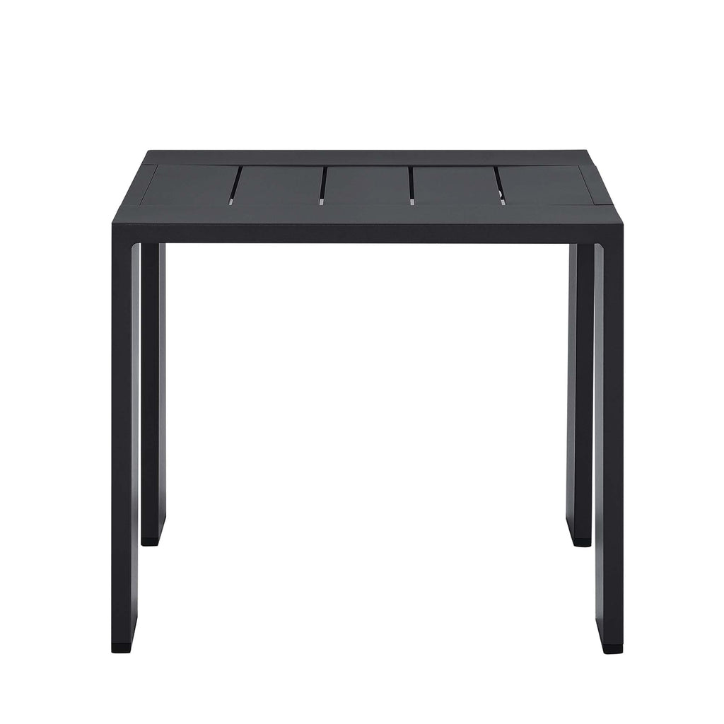 Tahoe Outdoor Patio Powder-Coated Aluminum End Table - Gray