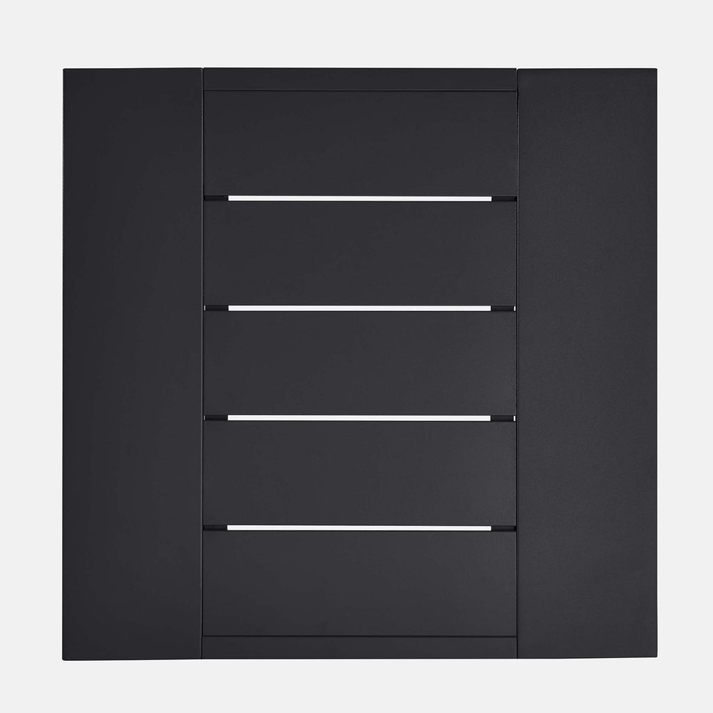 Tahoe Outdoor Patio Powder-Coated Aluminum End Table - Gray