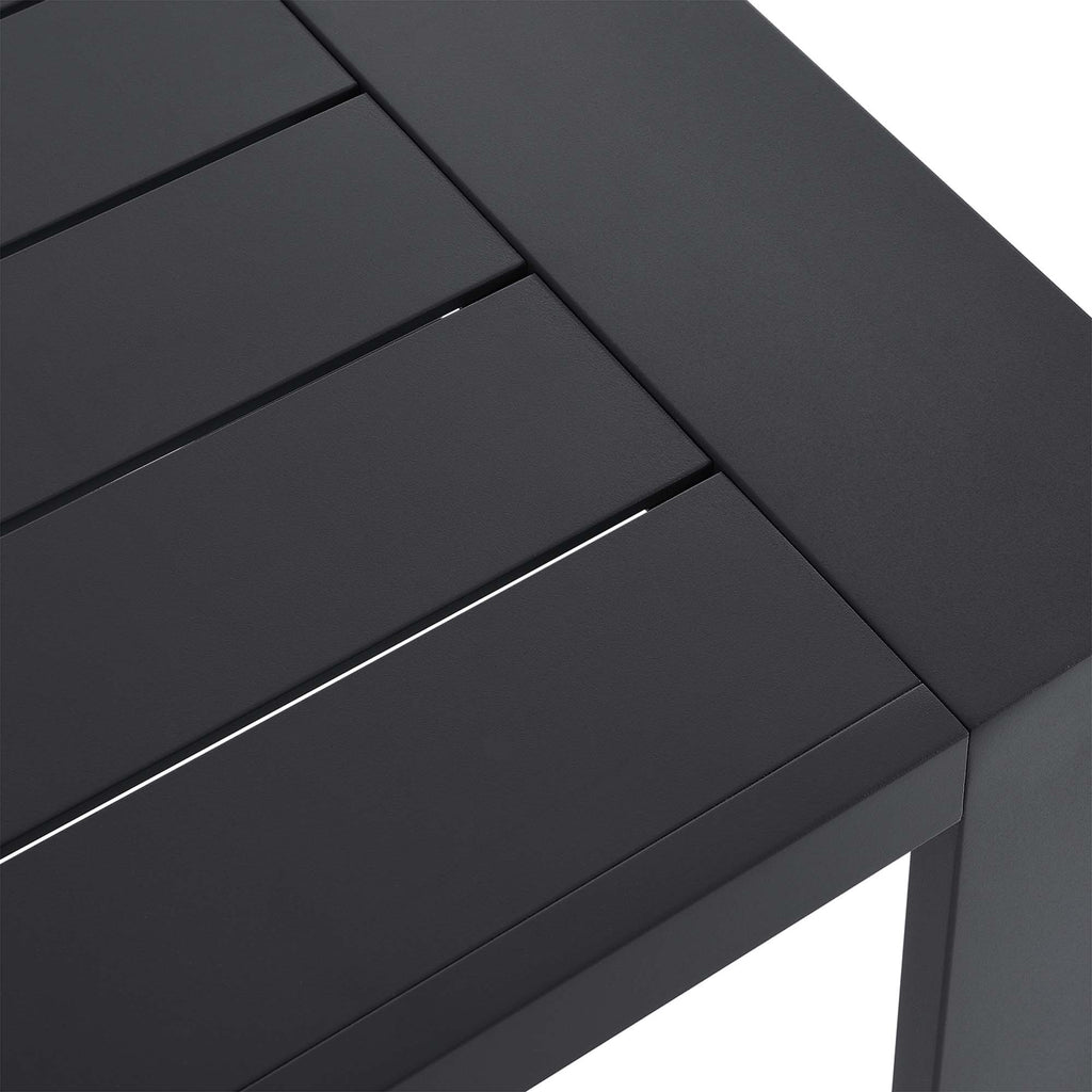 Tahoe Outdoor Patio Powder-Coated Aluminum End Table - Gray