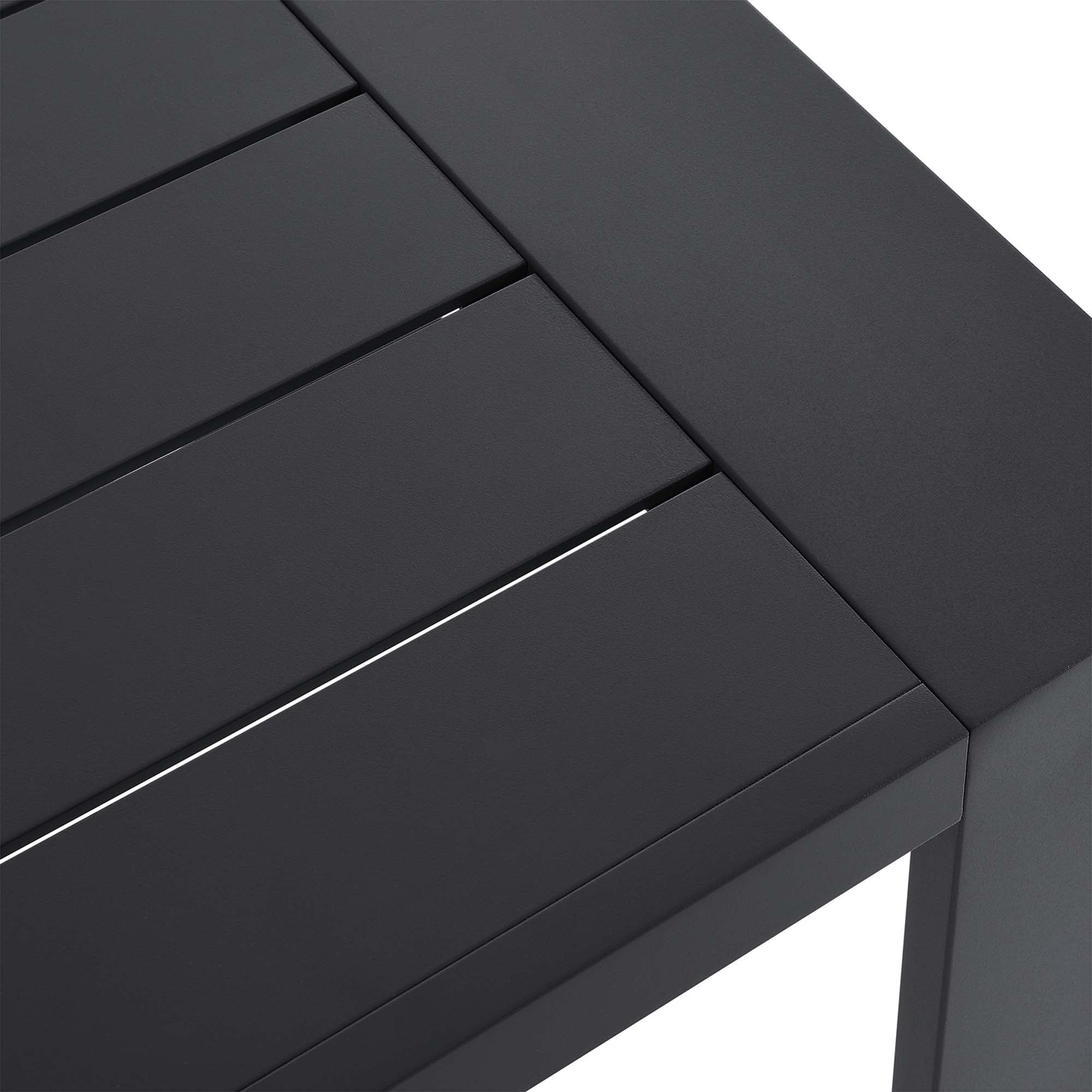 Tahoe Outdoor Patio Powder-Coated Aluminum End Table - Gray