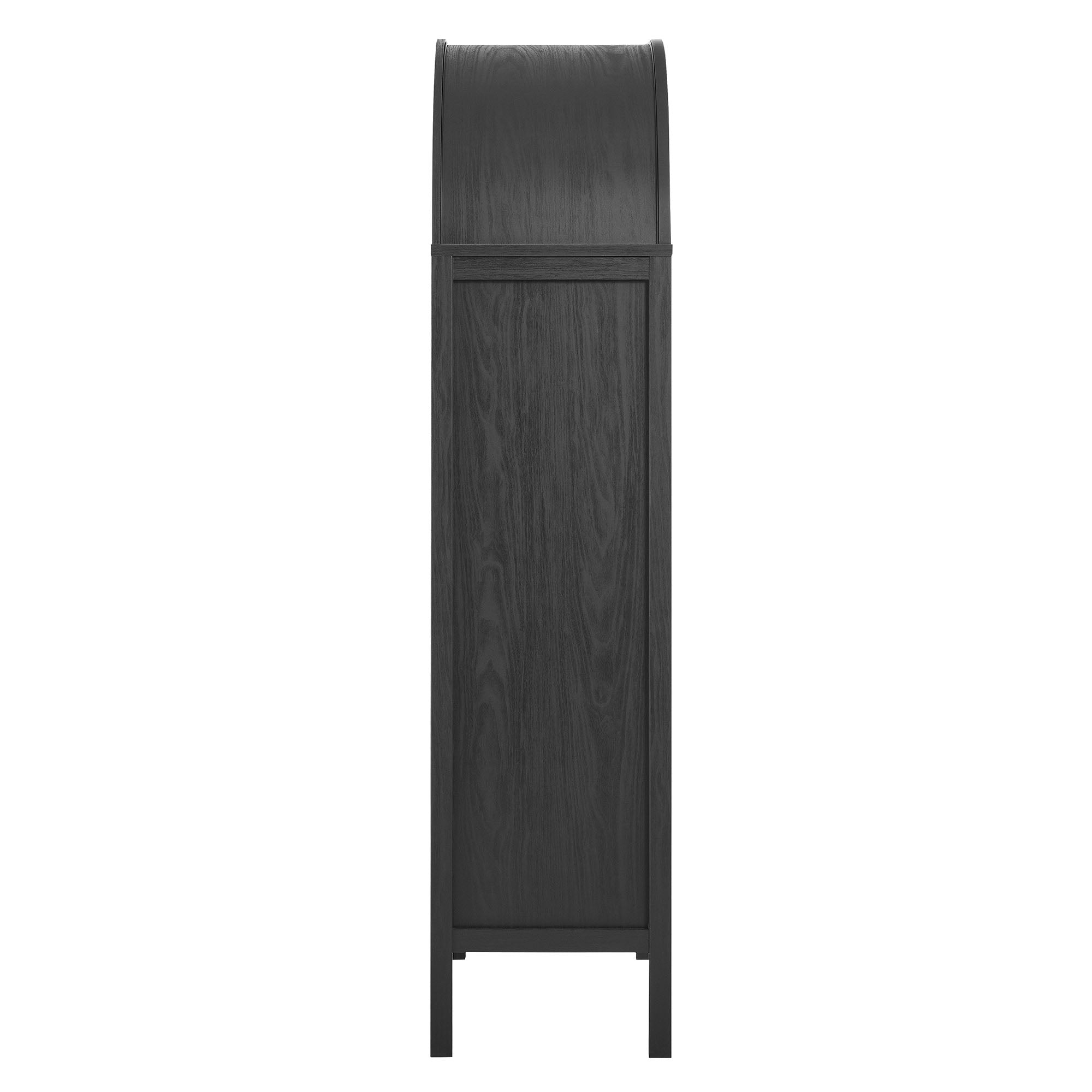 Tessa Tall Arched Storage Display Cabinet - Black