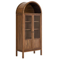 Tessa Tall Arched Storage Display Cabinet - Walnut