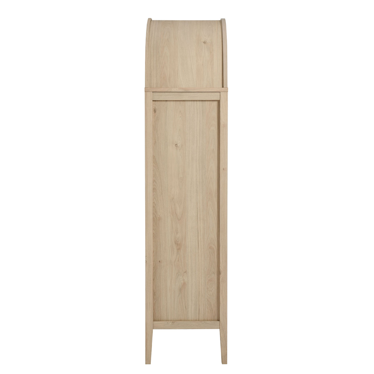 Nolan Tall Arched Storage Display Cabinet - Light Oak