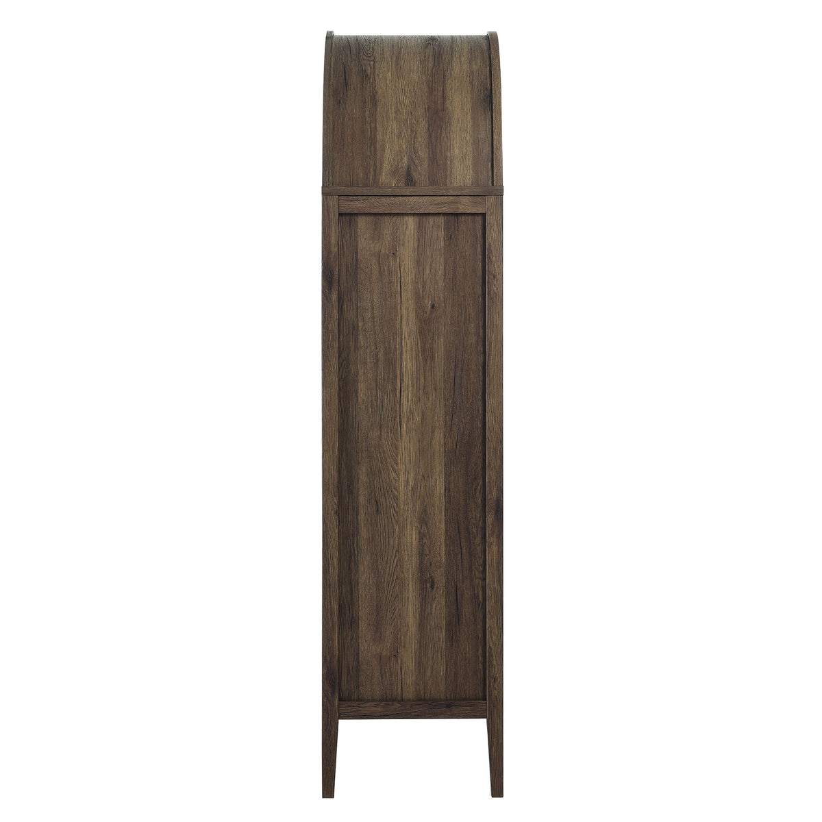 Nolan Tall Arched Storage Display Cabinet - Walnut Hickory