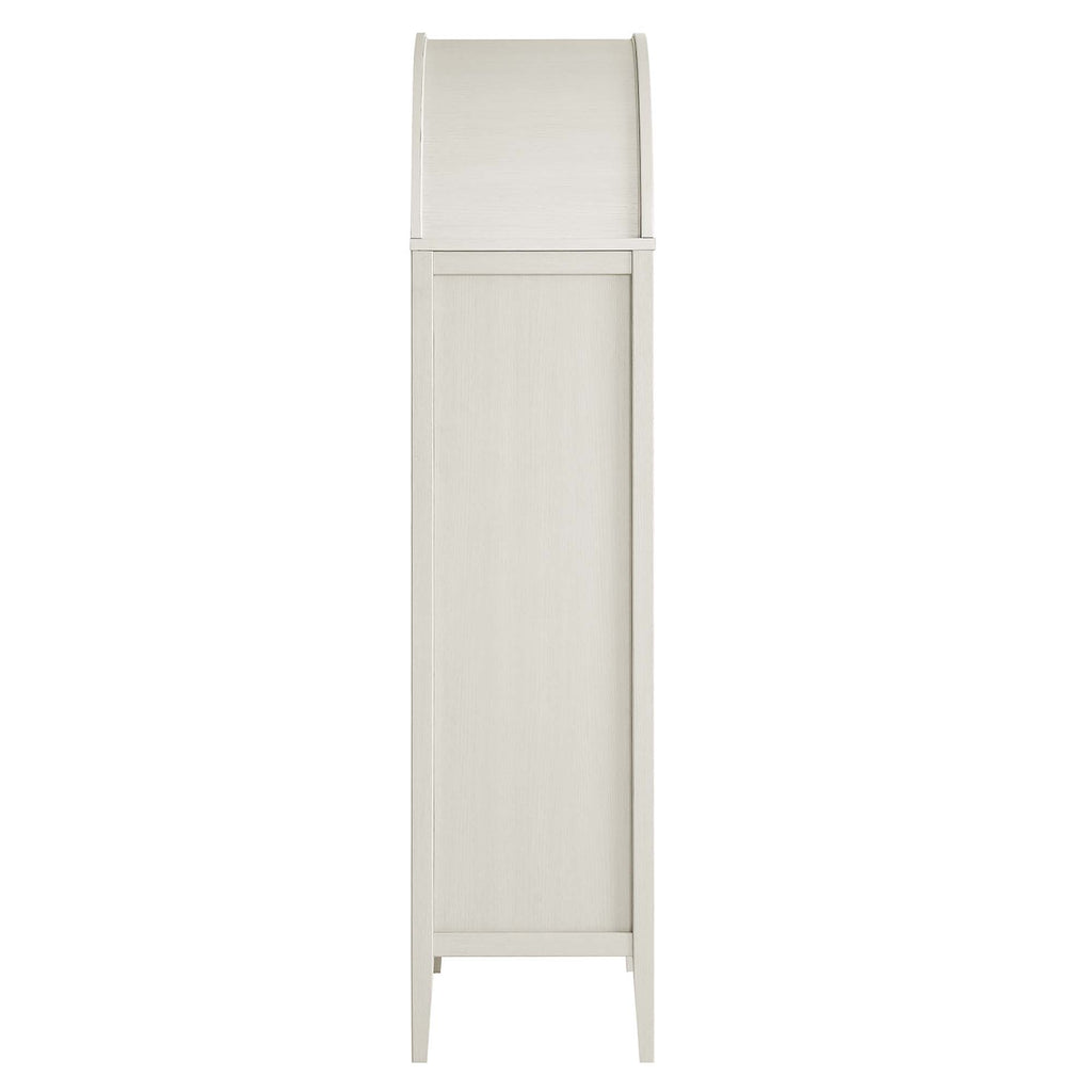 Nolan Tall Arched Storage Display Cabinet - White Oak