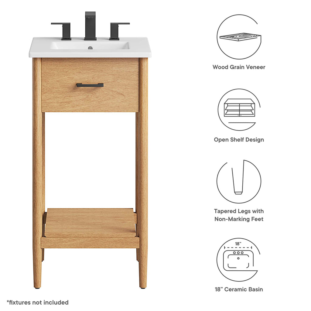 Zaire 18" Bathroom Vanity - Natural White