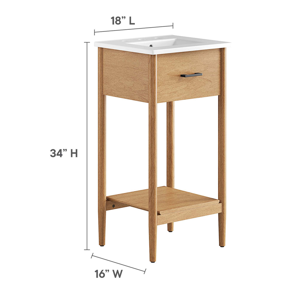 Zaire 18" Bathroom Vanity - Natural White
