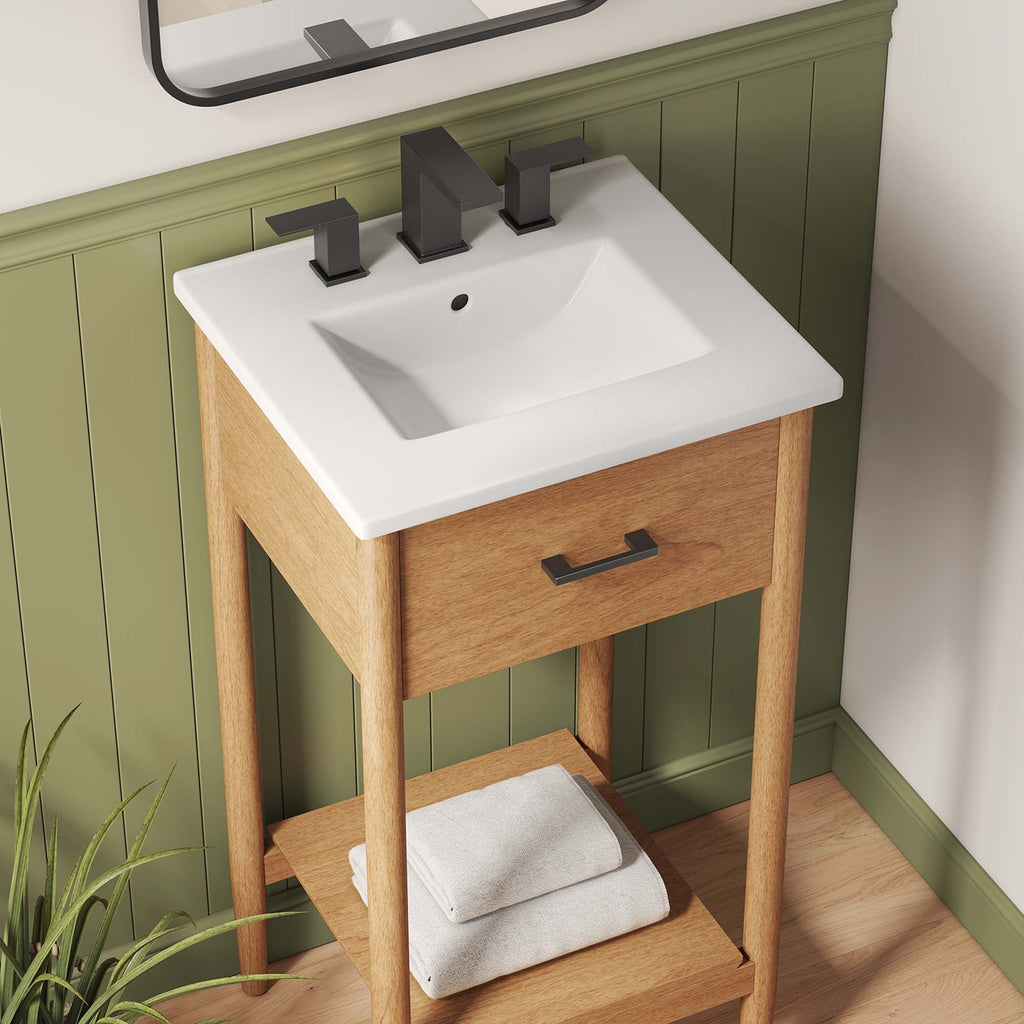 Zaire 18" Bathroom Vanity - Natural White