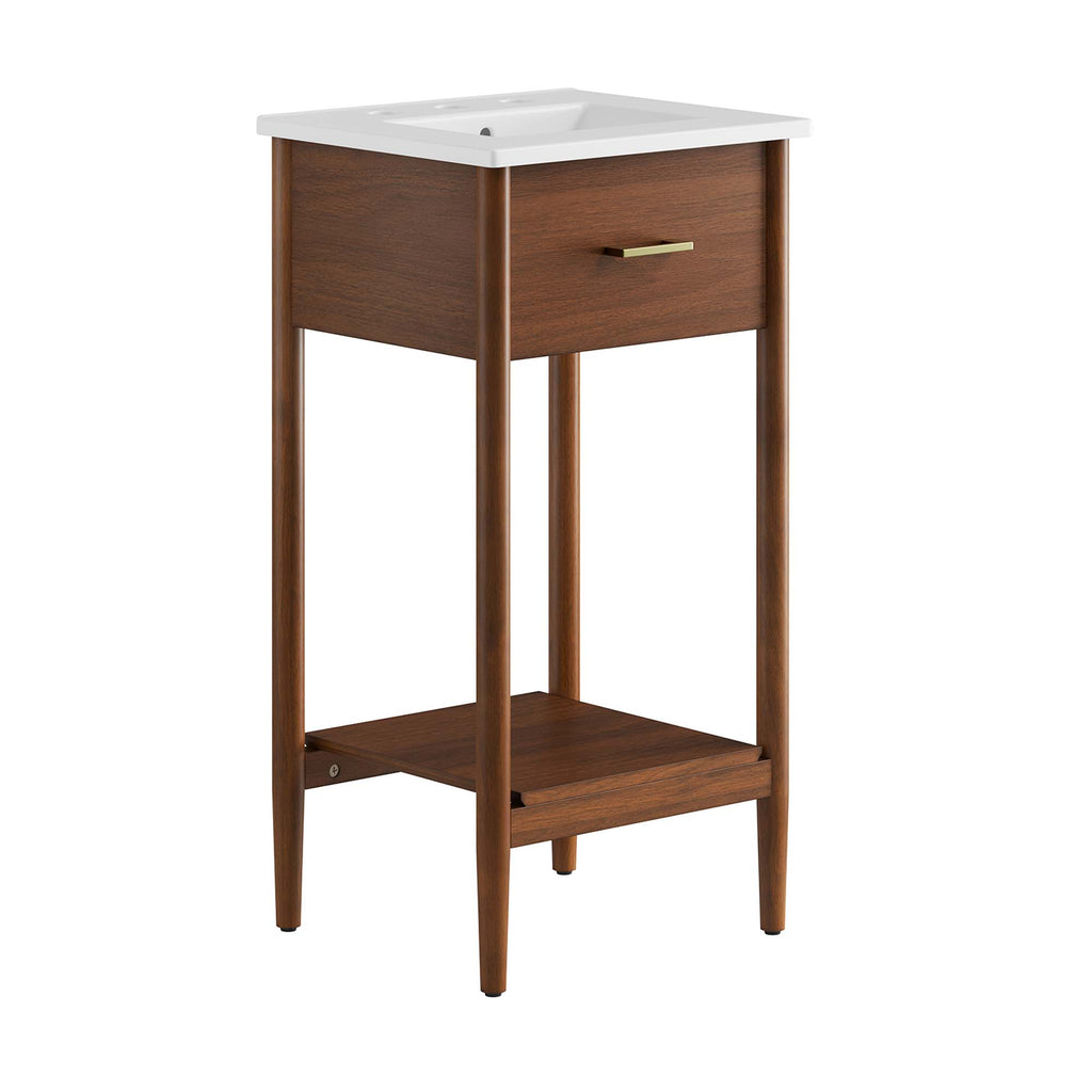 Zaire 18" Bathroom Vanity - Walnut White