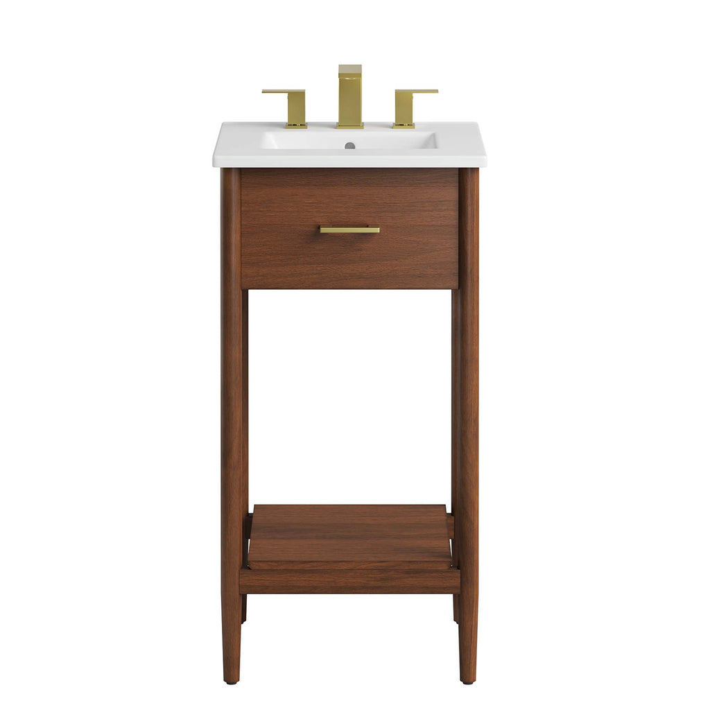 Zaire 18" Bathroom Vanity - Walnut White