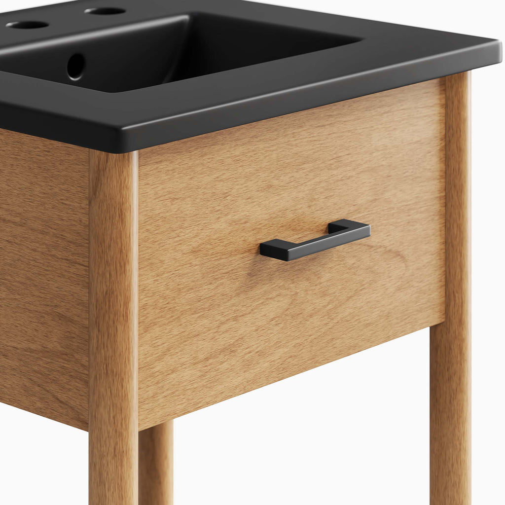 Zaire 18" Bathroom Vanity - Natural Black