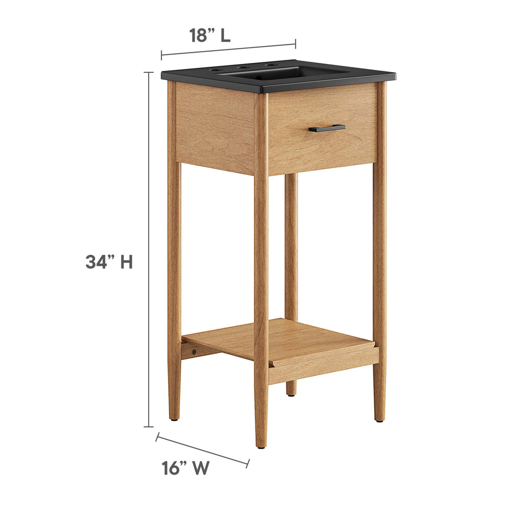 Zaire 18" Bathroom Vanity - Natural Black
