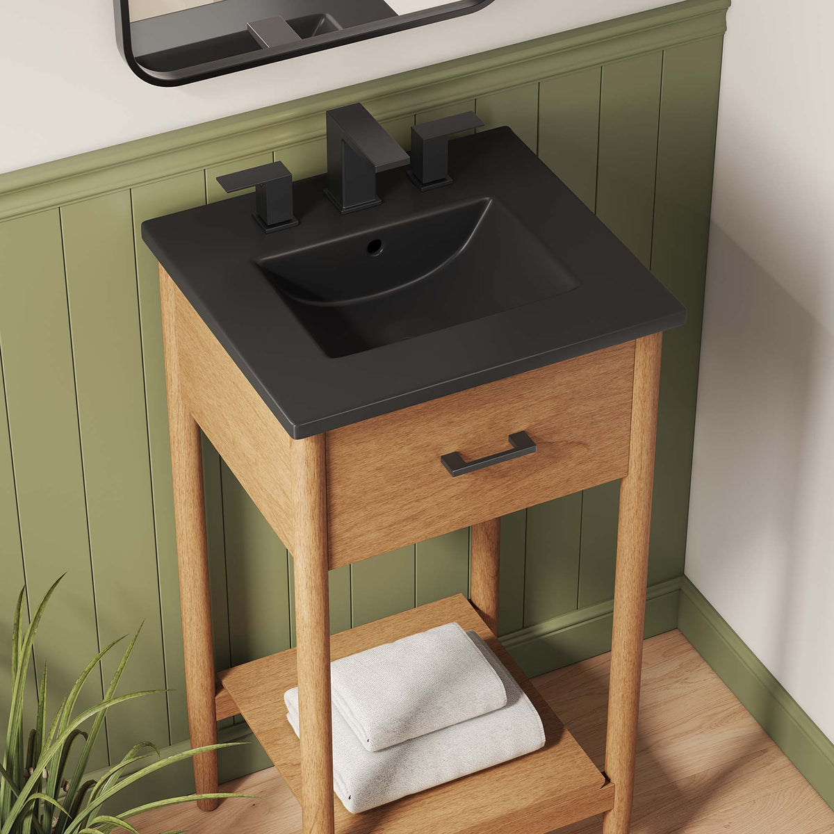 Zaire 18" Bathroom Vanity - Natural Black