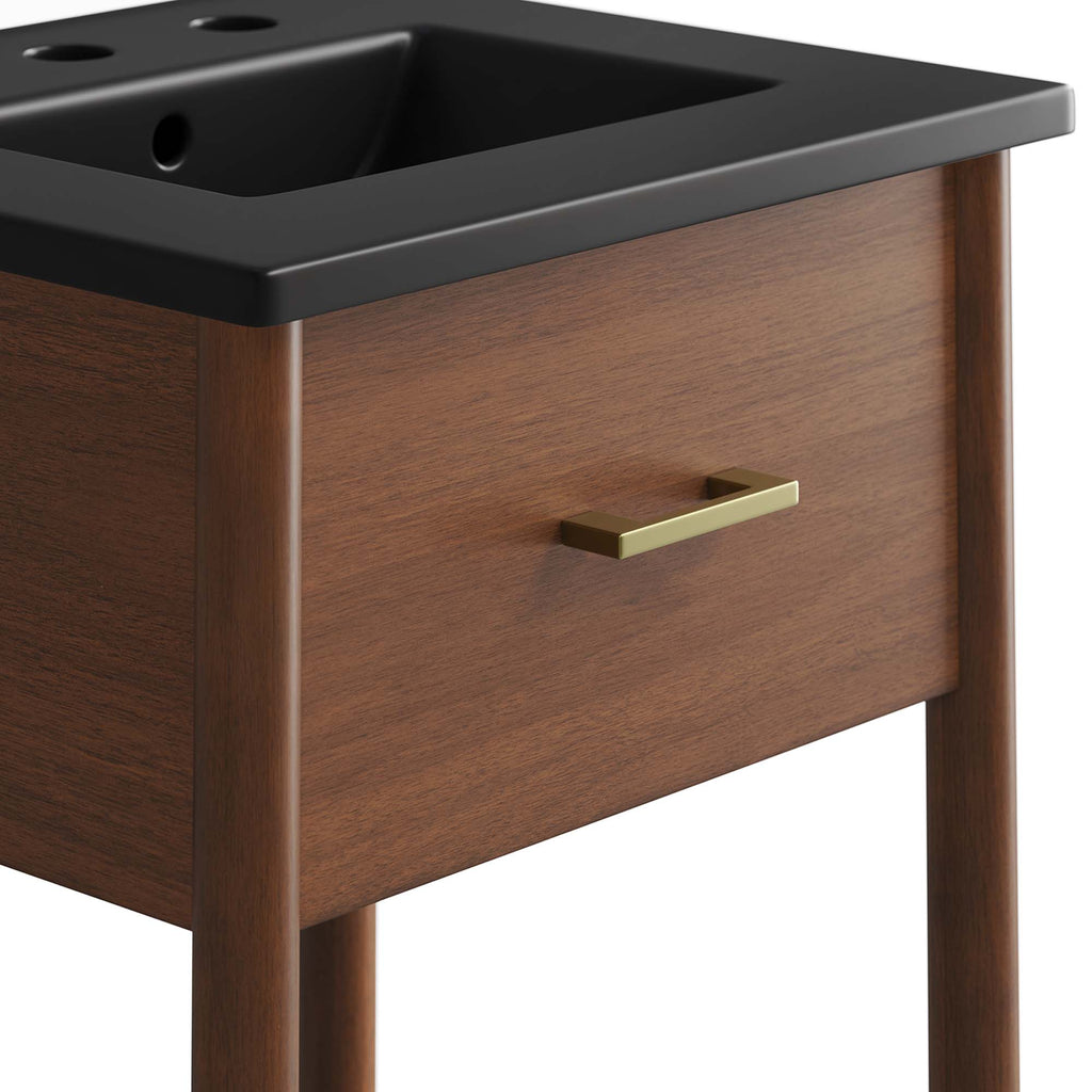 Zaire 18" Bathroom Vanity - Walnut Black