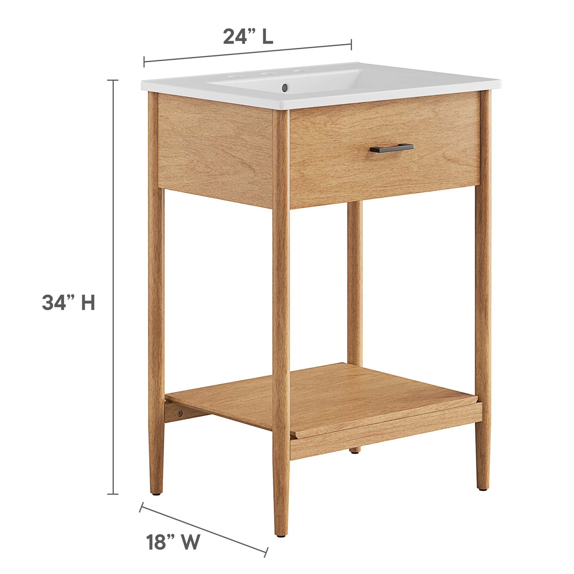 Zaire 24" Bathroom Vanity - Natural White
