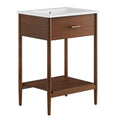Zaire 24" Bathroom Vanity - Walnut White
