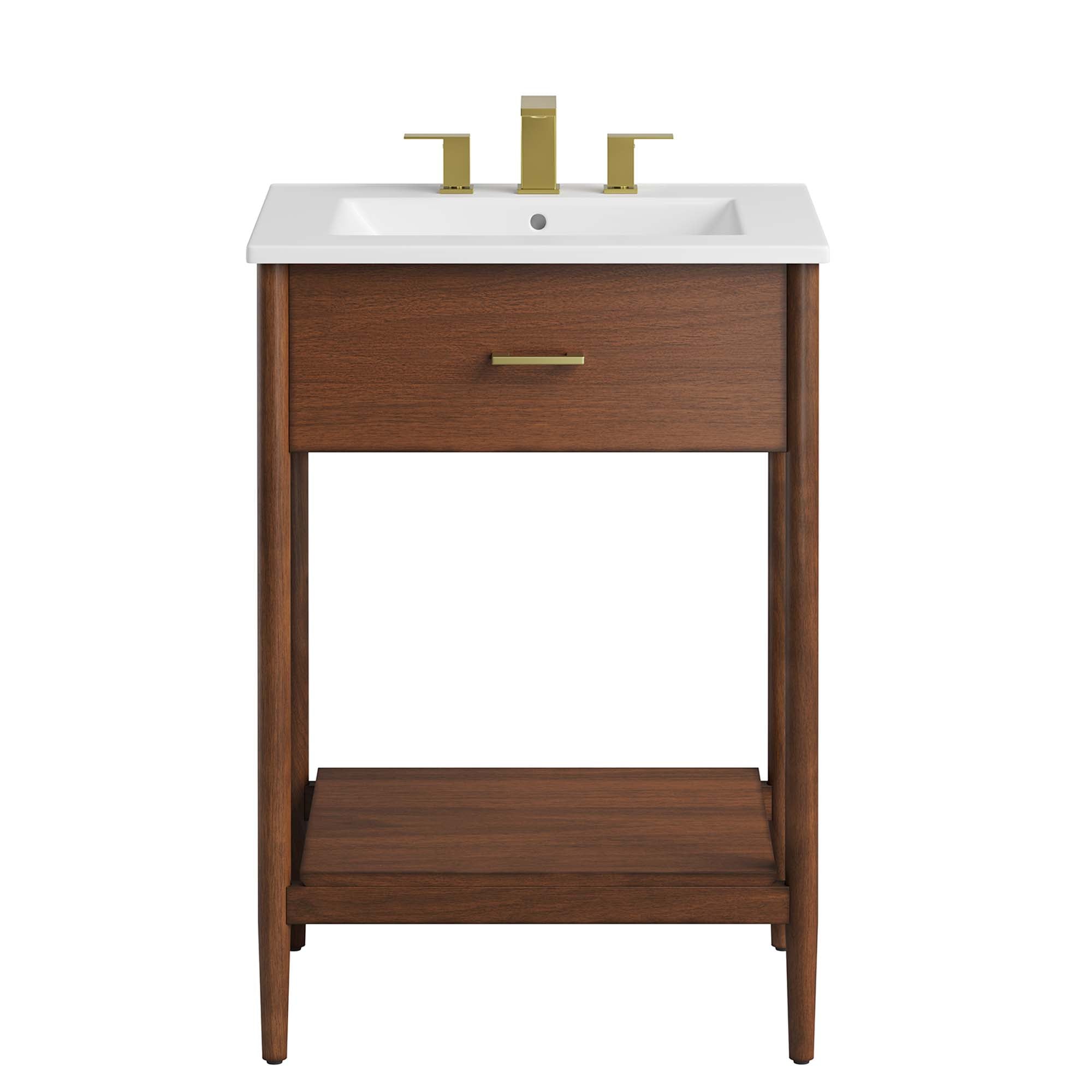Zaire 24" Bathroom Vanity - Walnut White