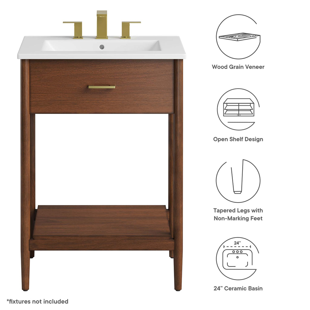 Zaire 24" Bathroom Vanity - Walnut White