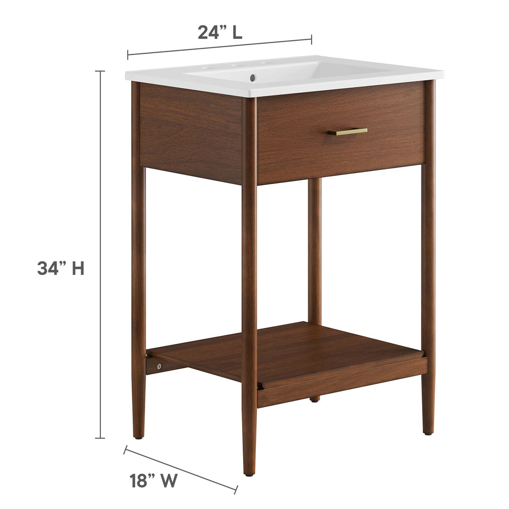 Zaire 24" Bathroom Vanity - Walnut White