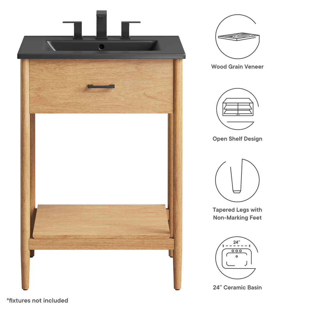 Zaire 24" Bathroom Vanity - Natural Black