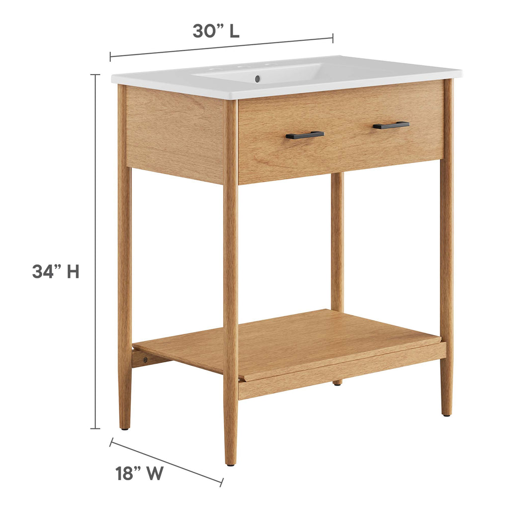 Zaire 30" Bathroom Vanity - Natural White