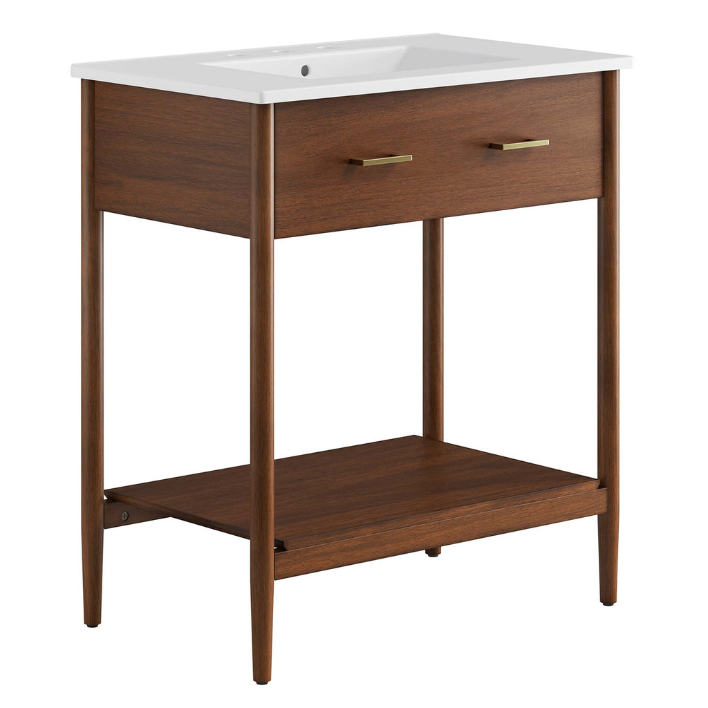 Zaire 30" Bathroom Vanity - Walnut White