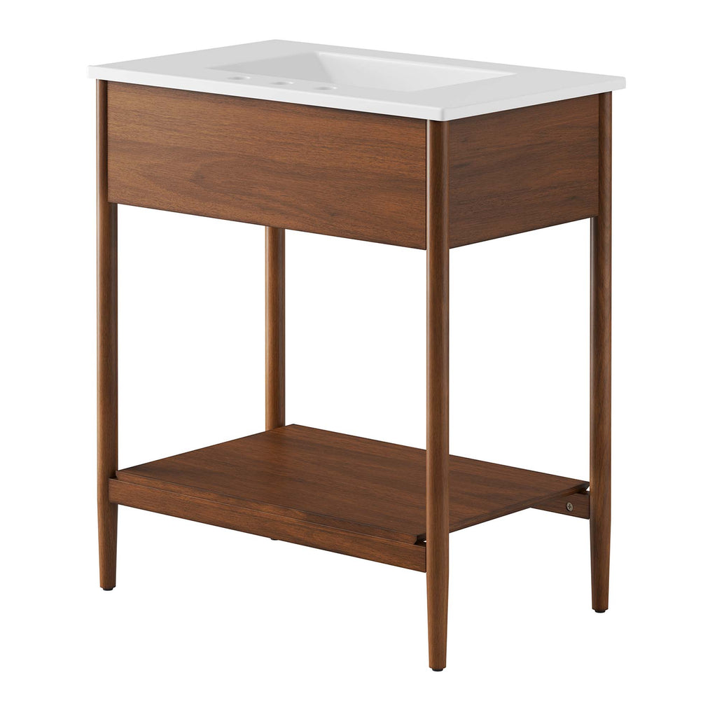 Zaire 30" Bathroom Vanity - Walnut White