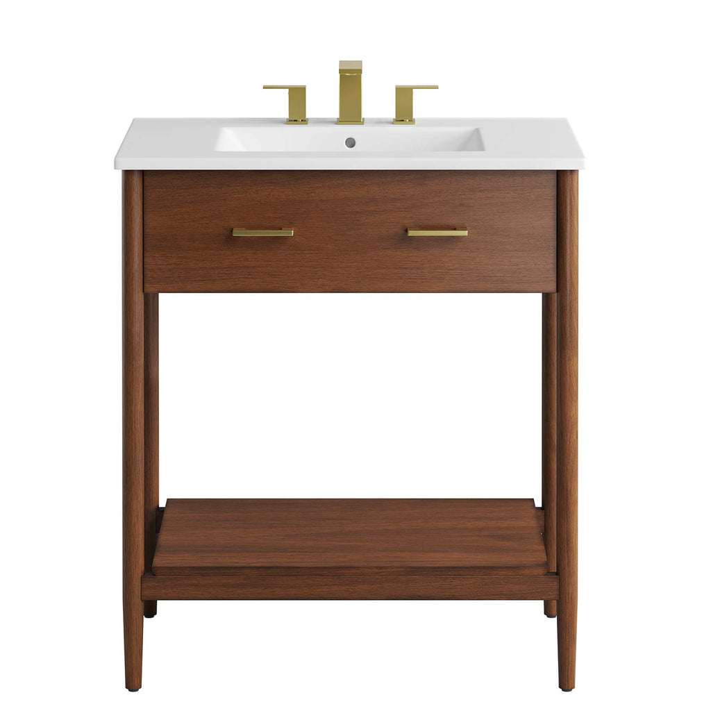 Zaire 30" Bathroom Vanity - Walnut White