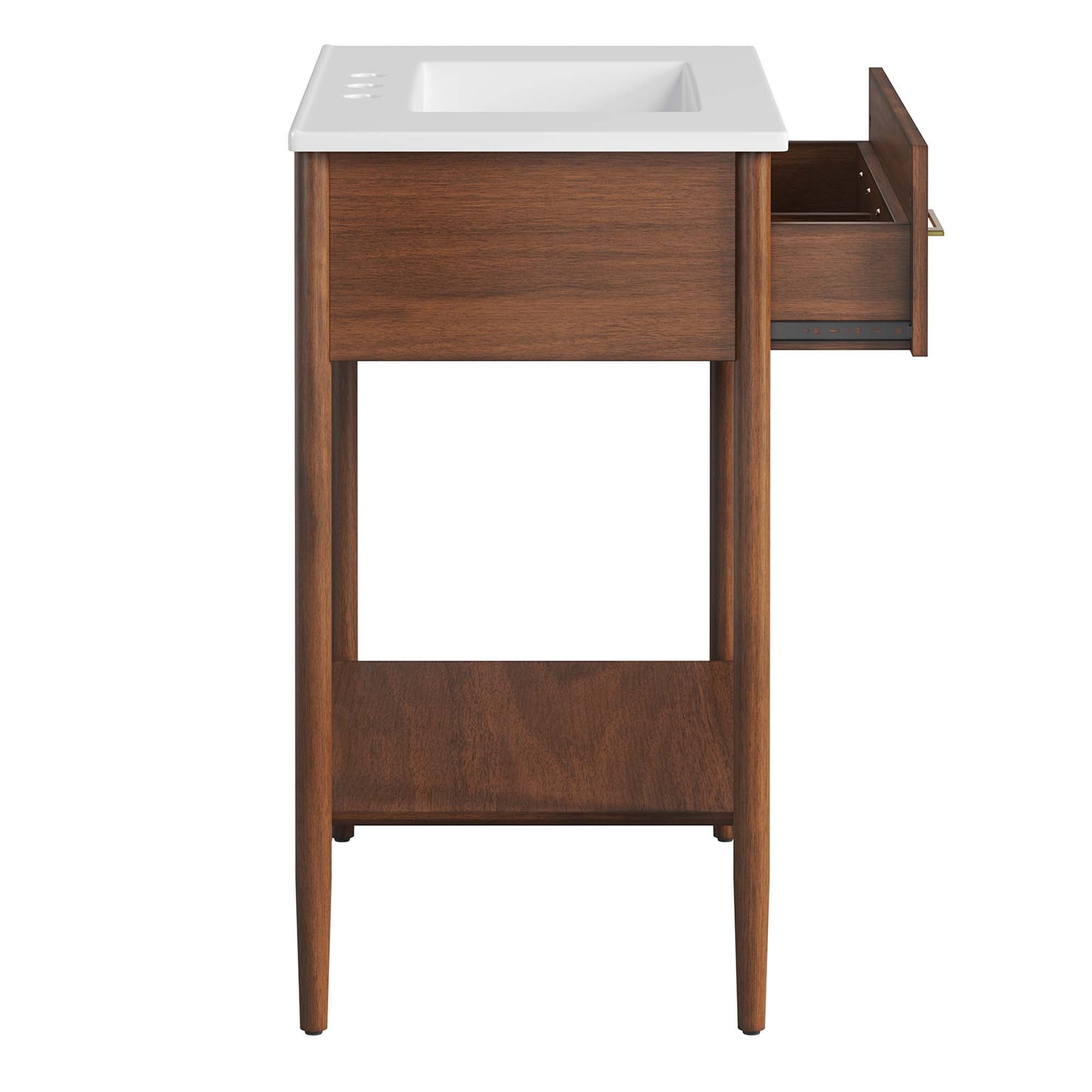 Zaire 30" Bathroom Vanity - Walnut White