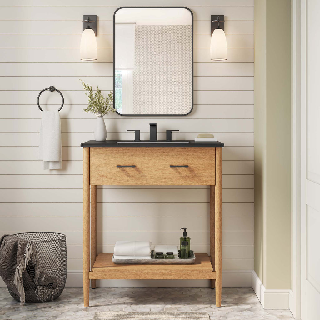 Zaire 30" Bathroom Vanity - Natural Black
