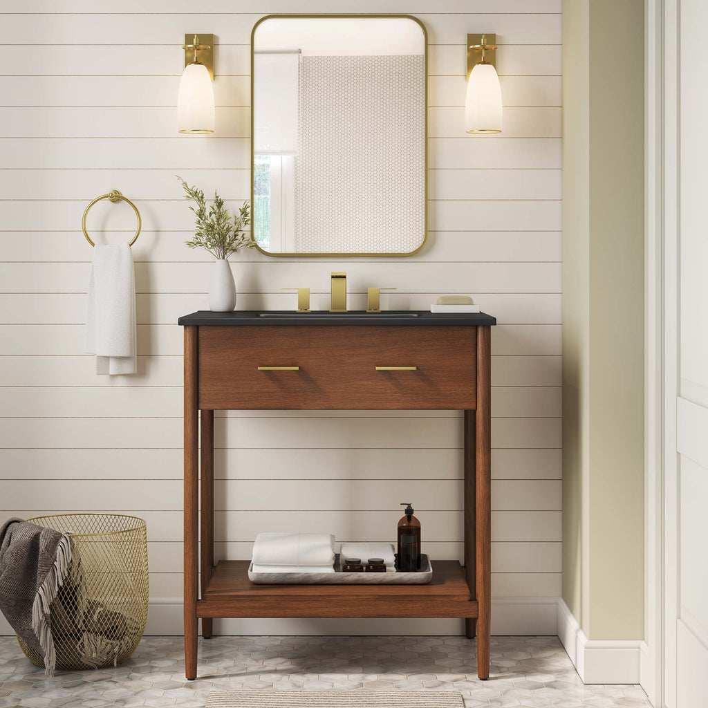 Zaire 30" Bathroom Vanity - Walnut Black