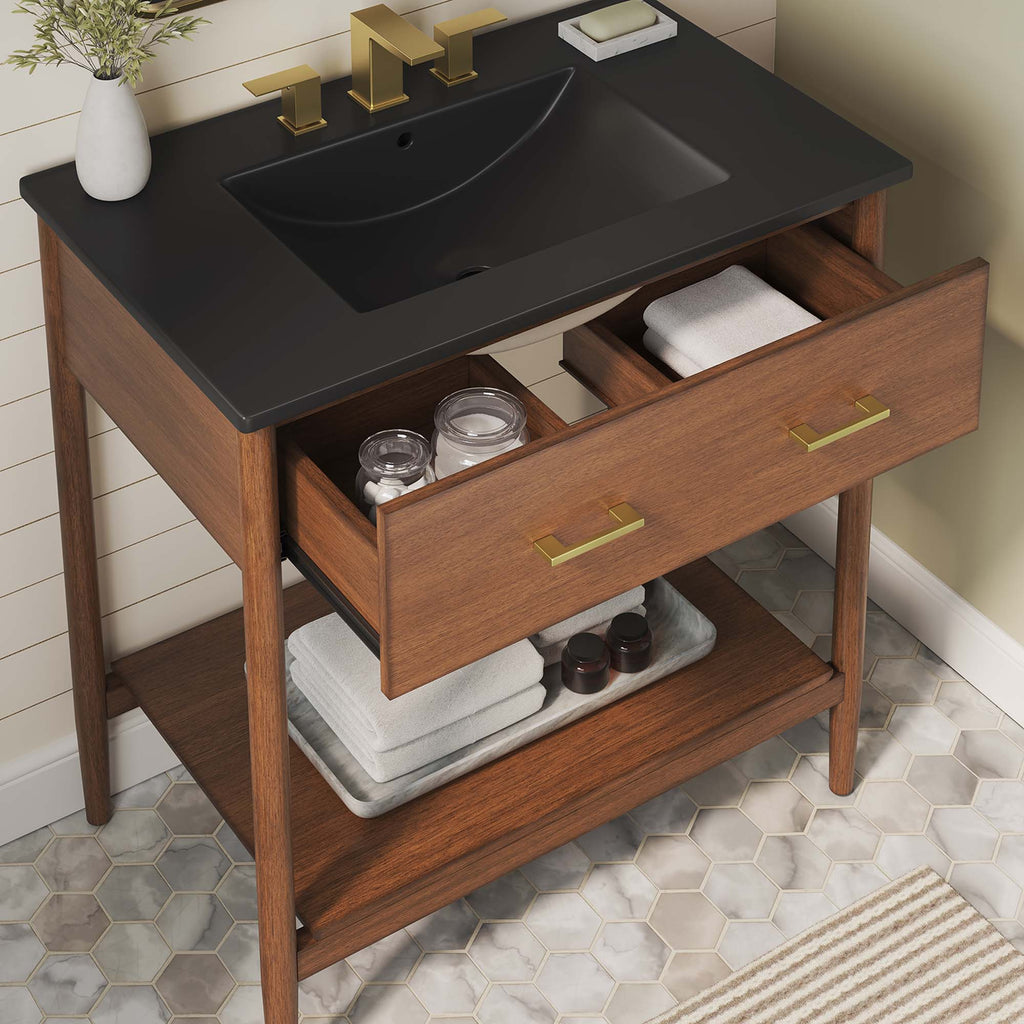 Zaire 30" Bathroom Vanity - Walnut Black