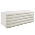 Mezzo Boucle Upholstered Storage Bench - Cloud
