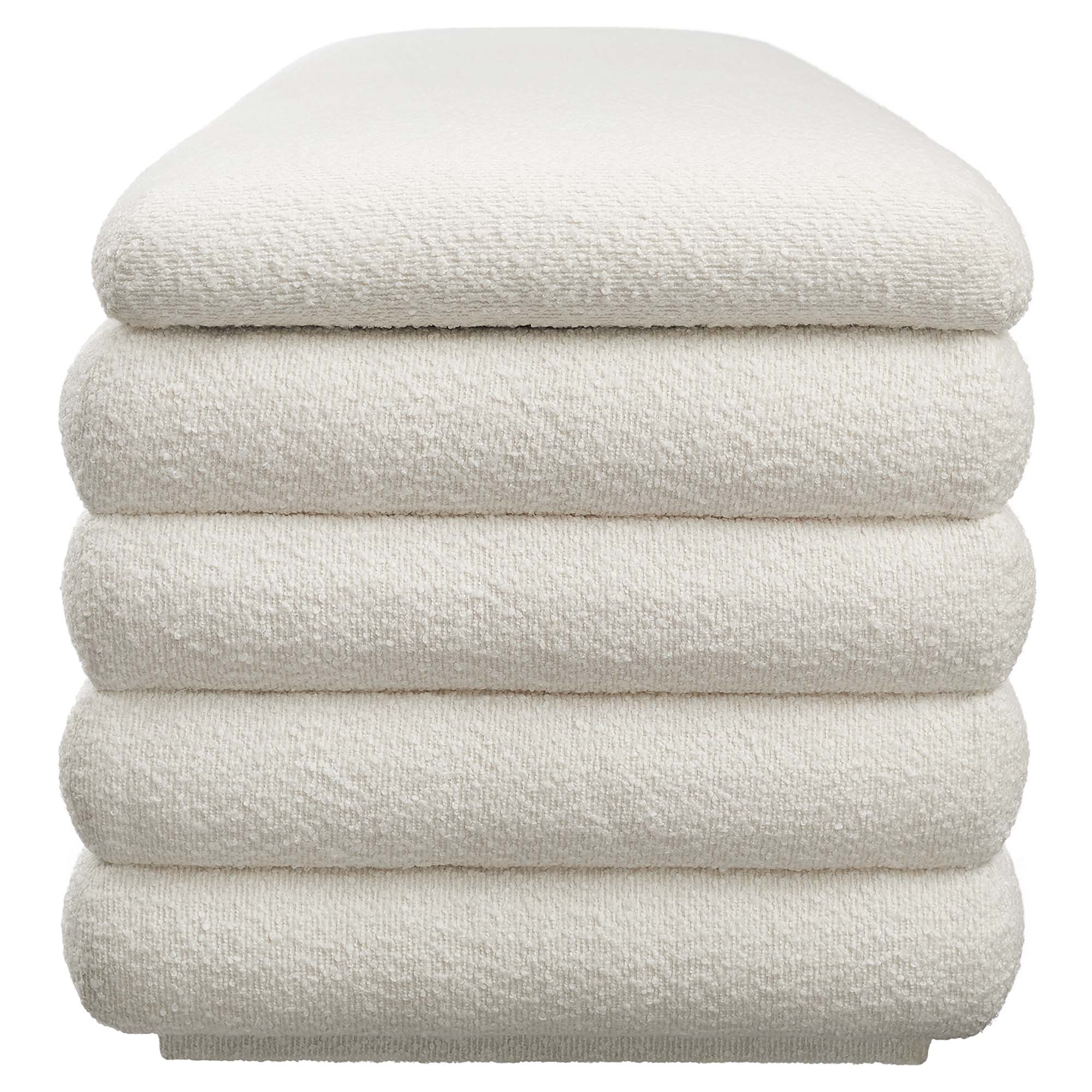 Mezzo Boucle Upholstered Storage Bench - Cloud
