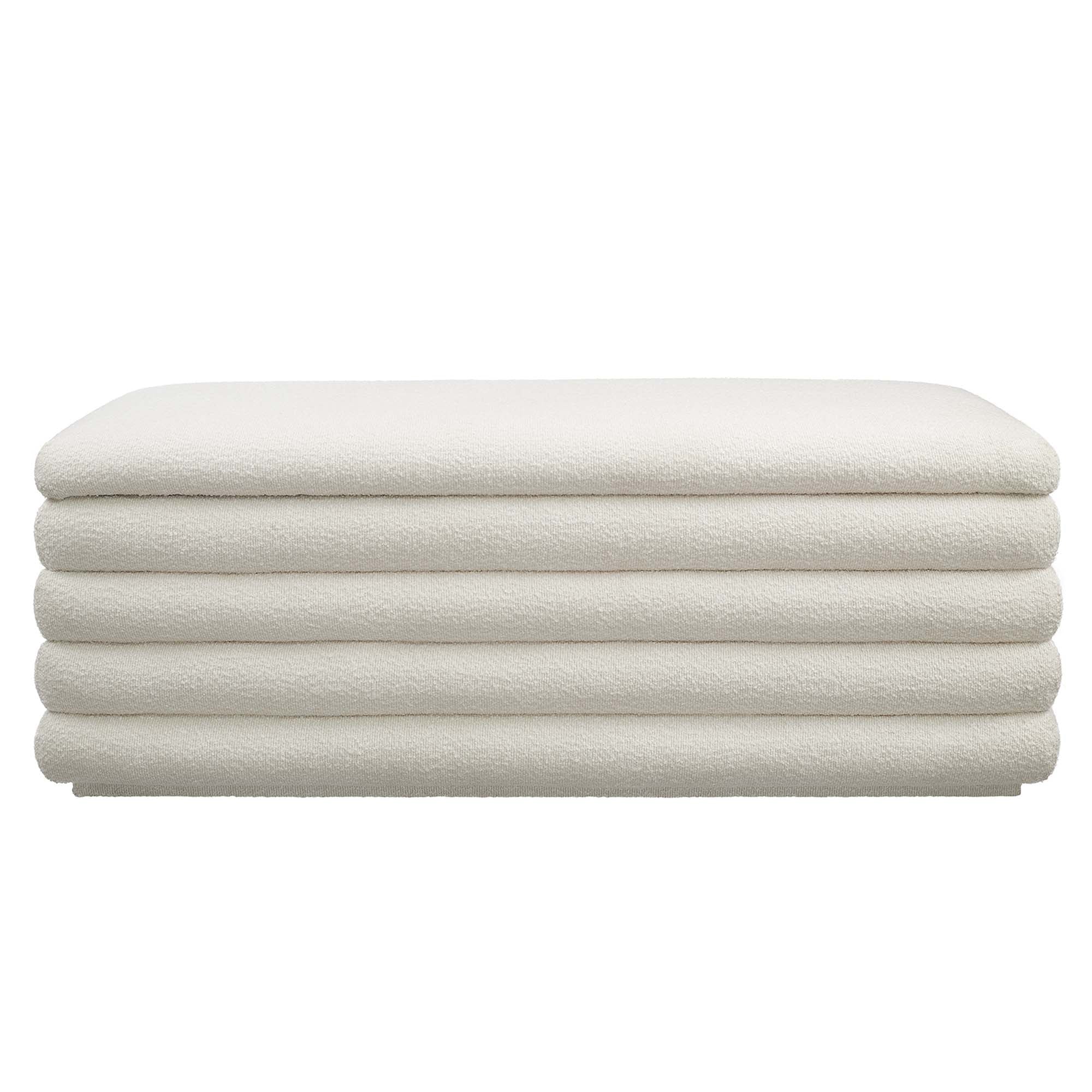 Mezzo Boucle Upholstered Storage Bench - Cloud