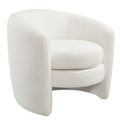 Affinity Upholstered Boucle Fabric Curved Back Armchair - Cloud