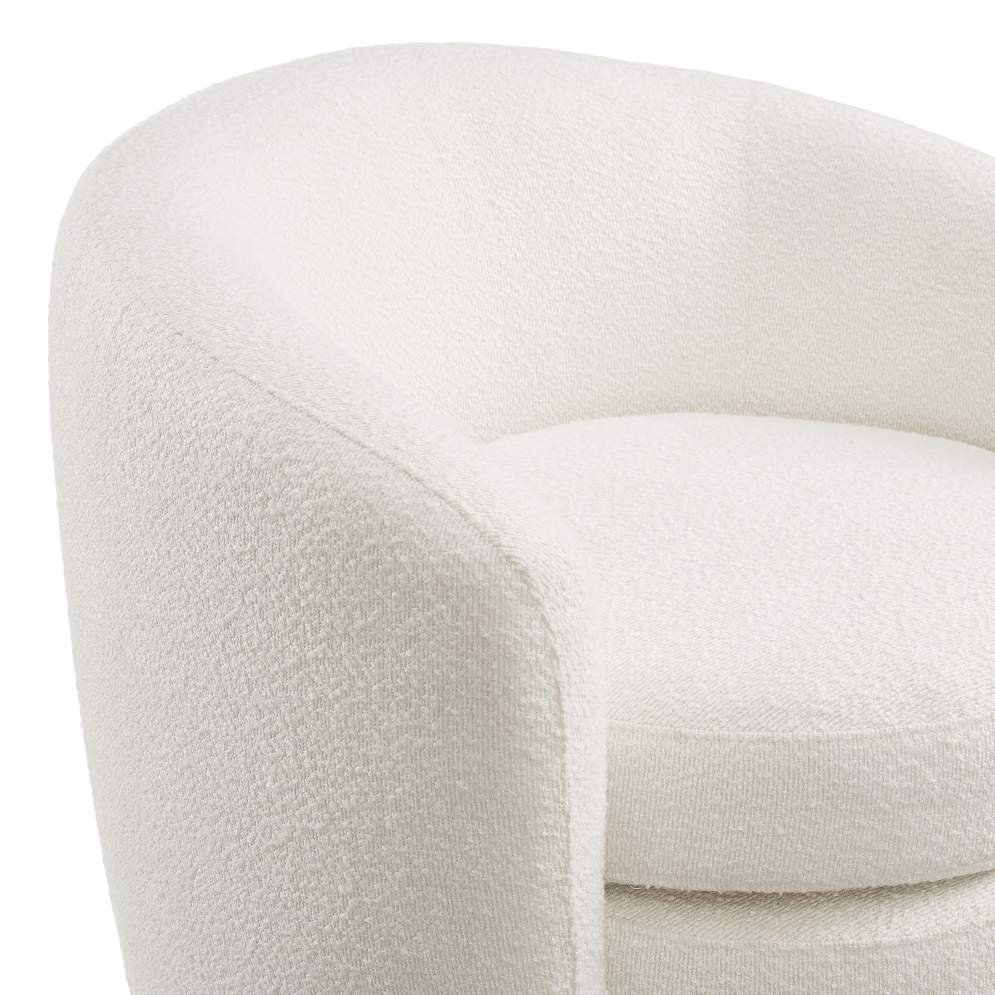Affinity Upholstered Boucle Fabric Curved Back Armchair - Cloud